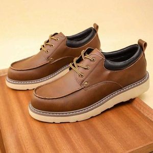 Bottes de travail Crazy Horse basses en cuir pour hommes