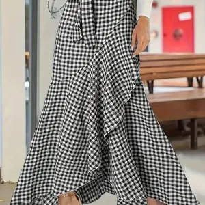 jupe-a-volants-a-imprime-ecossais-jupe-longue-decontractee-a-taille-no
