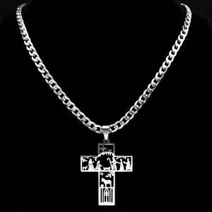 Colliers avec pendentif croix chrétienne pour hommes et femmes