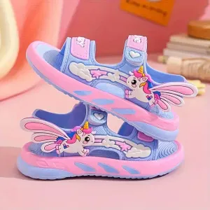 Sandales à bout ouvert décontractées et mignonnes pour filles
