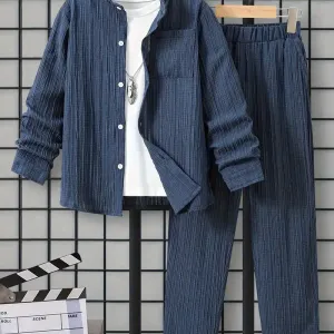 ensemble-de-tenue-decontractee-2-pieces-pour-garcons-chemise-polyvalen