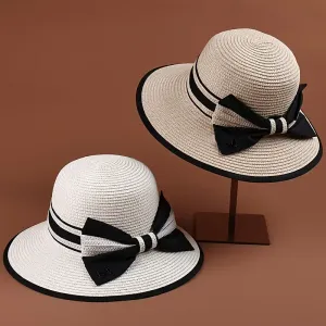 Chapeaux de paille tissés élégants et stylés pour femmes