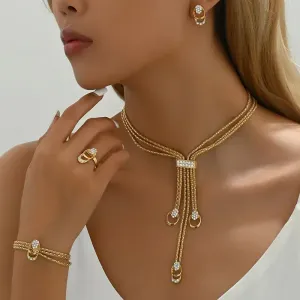 Ensemble de 4 pièces, bijoux de mariage de style bohème et vacances