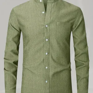 chemise-decontractee-a-manches-longues-et-boutonnee-pour-homme-avec-po