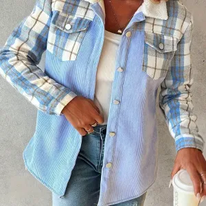veste-tendance-en-velours-cotele-a-carreaux-pour-femme