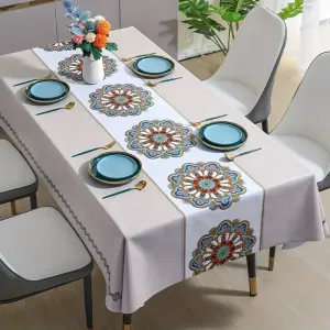 1pc, nappe à motif floral, imperméable