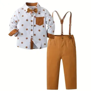ensemble-de-costume-pour-garcon-chemise-a-manches-longues-a-pois-avec-