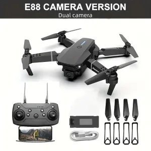 Drone à double caméra E88 avec décollage et atterrissage à distance