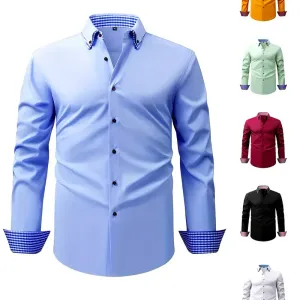 chemise-elegante-a-manches-longues-pour-homme-avec-col-a-carreaux