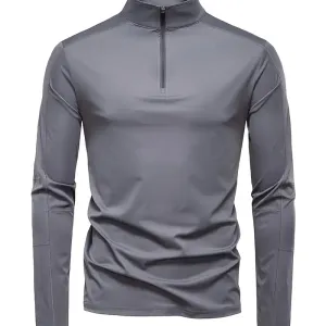 t-shirt-homme-manches-longues-demi-zippe