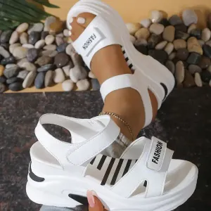 Sandales à plateforme et bride cheville ajustable pour femme