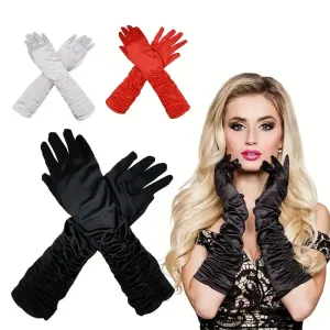 1 paire de gants longs pour femme pour soirée