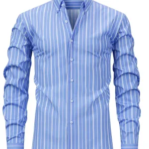 chemise-boutonnee-a-manches-longues-rayee-bleu-aqua-pour-homme