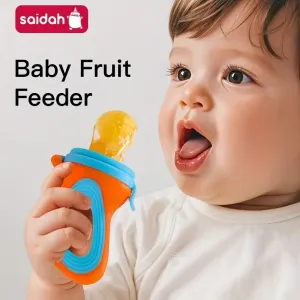 Mangeoire pour bébé avec sac en maille de taille moyenne en silicone