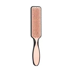 Brosse à cheveux rectangulaire Basics noire et pêche