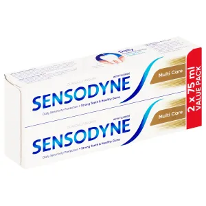 2 X 75 ml Dentifrice Sensodyne Multi Care Protection Quotidienne Soulagement de la Sensibilité