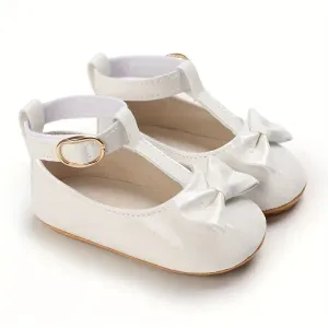 Chaussures Mary Jane décontractées avec nœud papillon pour bébé fille