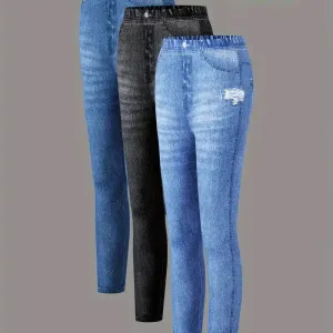 leggings-3-pieces-pour-filles-ajustes-et-extensibles-motif-imitation-d