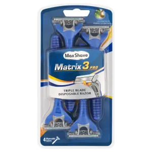 Rasoir jetable Max-shave Men 3 lames (4 pièces)