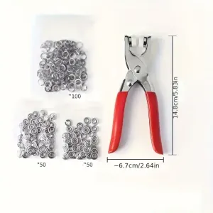 Ensemble de pinces à boutons-pression robustes avec 200 pieces kit d'œillets