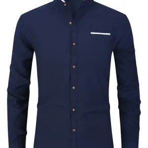 chemise-oxford-decontractee-infroissable-a-manches-longues-et-col-mont