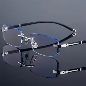 Lunettes de vue unisexes légères sans cadre pour homme