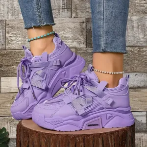 baskets-epaisses-violettes-respirantes-en-maille-pour-femme