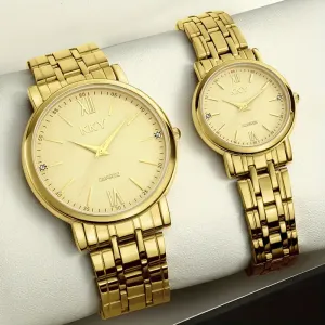 Ensemble de montres de luxe pour couple 2 pièces, Mouvement à quartz