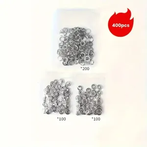 400 pieces kit d'œillets, boutons-pression en métal avec outils pour cuir