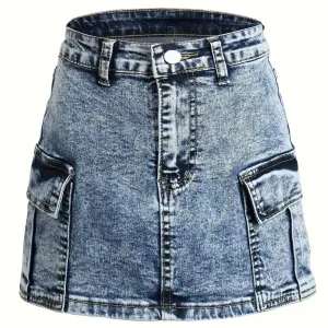 Jupe cargo taille haute élégante pour filles