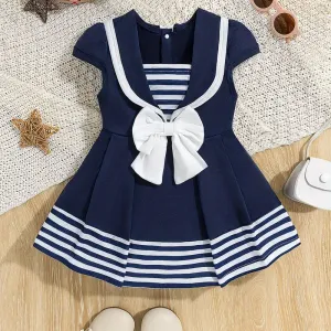 Robe plissée à manches courtes pour bébé