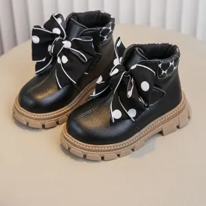 Bottes tendance mignonnes avec nœud papillon pour filles
