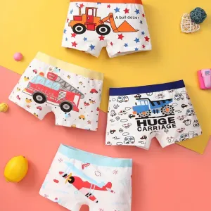 Lot de 4 boxers en coton pour garçon