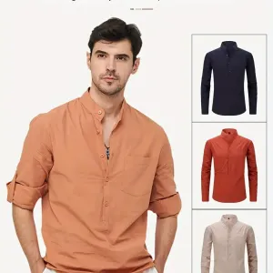 chemise-henley-en-coton-pour-homme