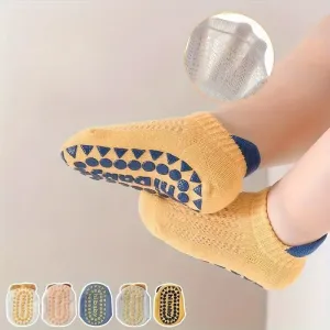 Lot de 5 paires de chaussettes antidérapantes pour bébé garçon