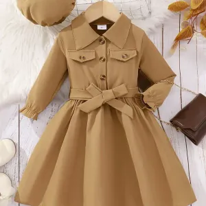 robe-decontractee-elegante-a-manches-longues-de-couleur-unie-pour-fill