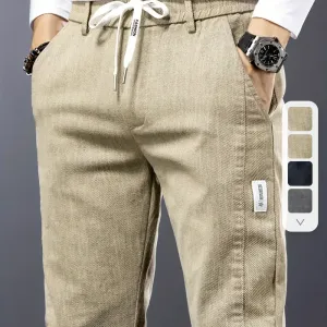 pantalon-slim-uni-pour-homme-avec-poches