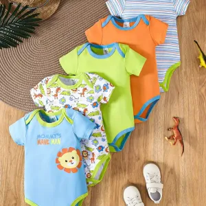 Lot de 5 bodies colorés pour bébé
