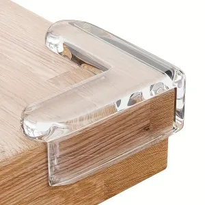 Autocollant anti-collision transparent en forme de L pour pieds de table 4 x 1,5 cm