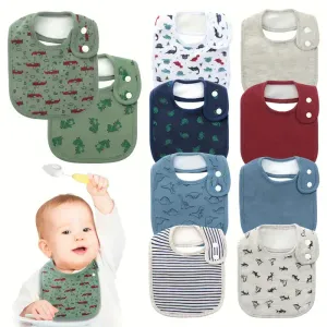 Lot de 5 bavoirs bandanas super doux et absorbants pour bébé