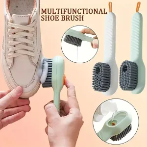 1pc, brosse à chaussures multifonctionnelle avec distributeur de liquide