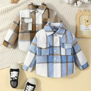 Chemise à manches longues en tissu écossais effiloché