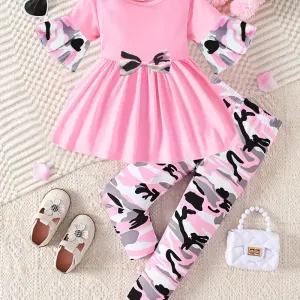 Ensemble de filles à imprimé camouflage