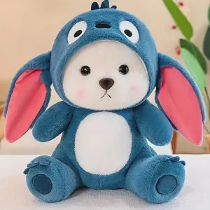 Adorable ours en peluche transformable, parfait pour Halloween