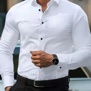 chemise-boutonnee-noire-elegante-a-manches-longues-pour-homme