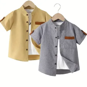 2pcs-haut-creatif-respirant-solide-pour-garcon-chemise-decontractee-a-
