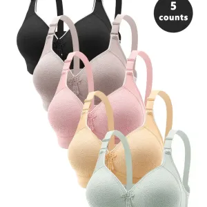 Lot de 5 soutiens-gorge en nylon pour femme