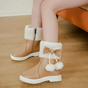 Bottes de neige d'hiver confortables et mignonnes pour filles