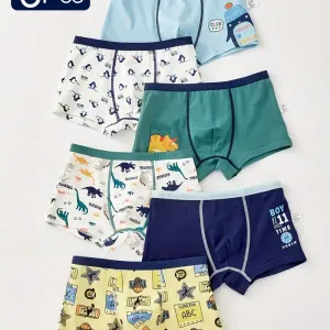 Lot de 6 boxers en coton pour garçon avec motifs de dessins animés
