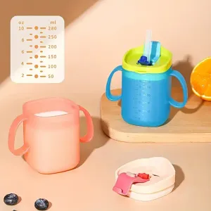 Gobelet en plastique réutilisable 3 en 1 avec paille